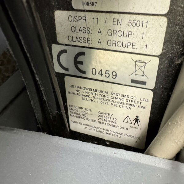 GE Optima CT580 RT - 2010