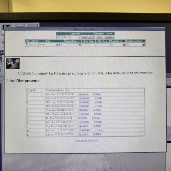 GE Optima CT580 RT - 2010