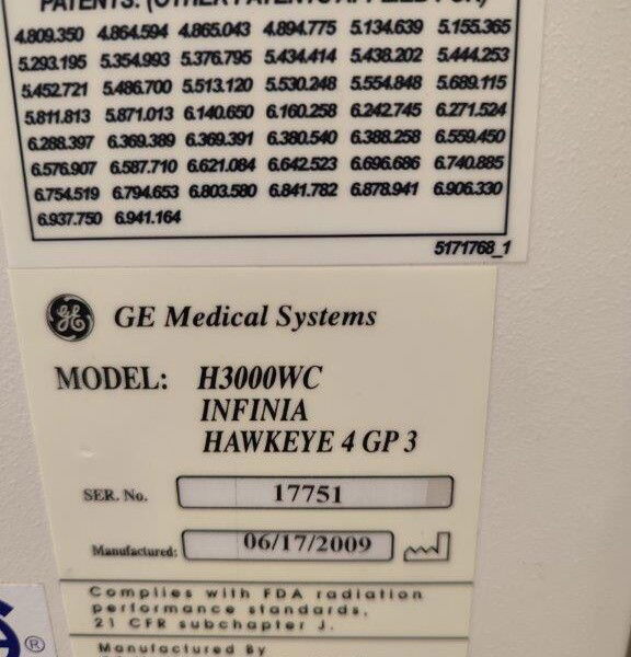 GE Infinia Hawkeye 4 - 2009