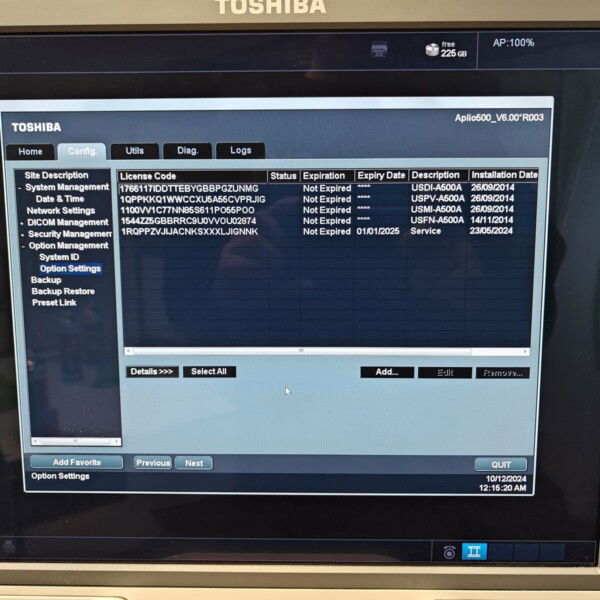 Toshiba Aplio 500 - 2014