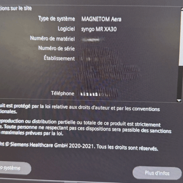 Siemens Aera 1.5T - 2018