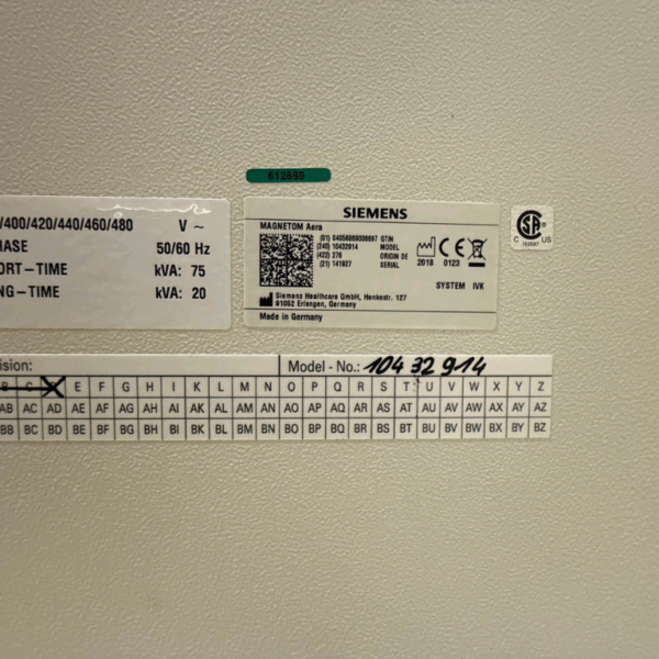 Siemens Aera 1.5T - 2018