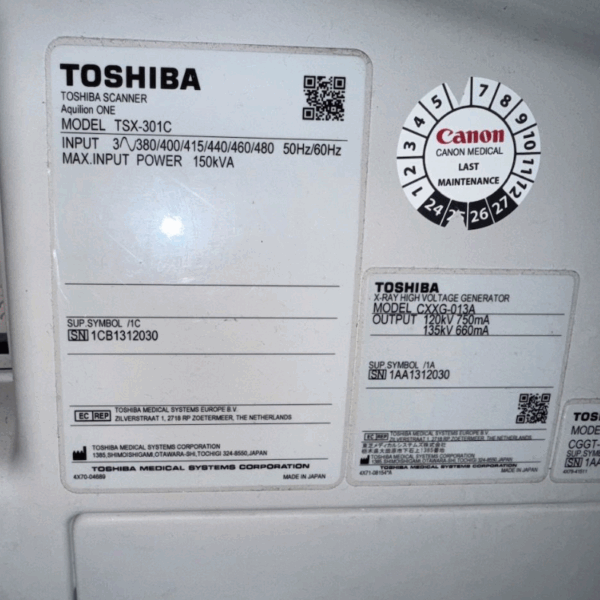 Toshiba Aquilion One 320 - 2013