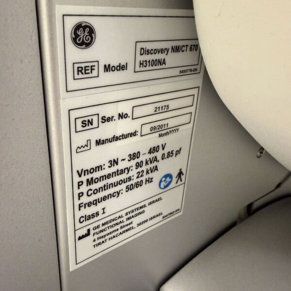 GE Discovery NM/CT 670 - 2012